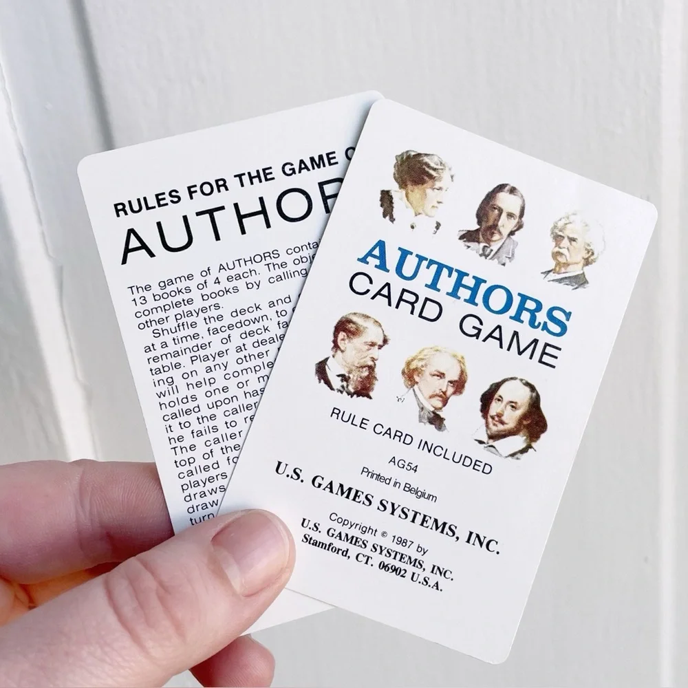 Vintage 80s 1987 Classic Authors Playing Card Game Deck - Picture 3 of 5